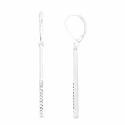Nine West Pave Stick Linear Drop Earrings