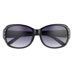 Women's Nine West 58mm Rectangle Sunglasses with Simulated Crystal & Stud Details -Nine West shop 4221500 ALT