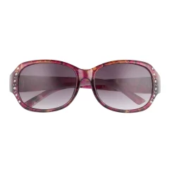 Women's Nine West 58mm Rectangle Sunglasses with Simulated Crystal & Stud Details -Nine West shop 4221500 ALT2