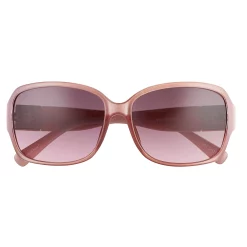 Women's Nine West 59mm Square Rose Sunglasses with Rose Gold Tone Temple Detail -Nine West shop 4221503 ALT