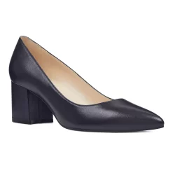 Nine West Issa Women's Leather Block Heels 11 Nine West Issa Women's Leather Block Heels -Nine West shop 4309269 Navy Leather