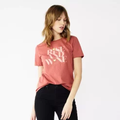 Women's Nine West Crewneck Graphic Tee -Nine West shop 4646703 Rise And Wine