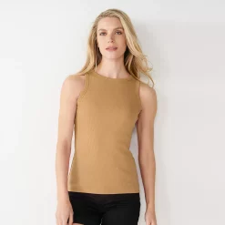 Women's Nine West Ribbed Tank -Nine West shop 4841430 Elson Tan