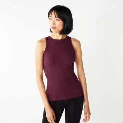 Women's Nine West Ribbed Tank -Nine West shop 4841430 Maddie Plum