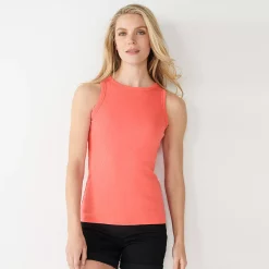 Women's Nine West Ribbed Tank -Nine West shop 4841430 Marine Coral