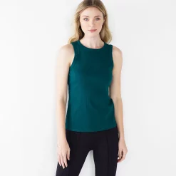 Women's Nine West Ribbed Tank -Nine West shop 4841430 Olympic Green