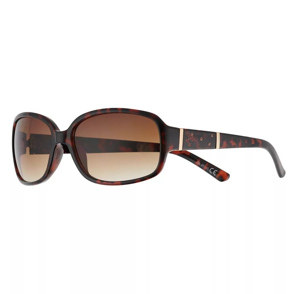 Women's Nine West 58mm Tortoise Rectangle Gradient Sunglasses 3 Women's Nine West 58mm Tortoise Rectangle Gradient Sunglasses