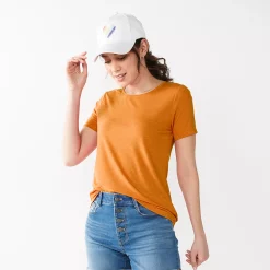 Women's Nine West Essential Crewneck Tee -Nine West shop 4911743 Autumm Gold