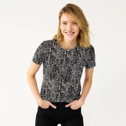 Women's Nine West Essential Crewneck Tee -Nine West shop 4911743 Black Snake