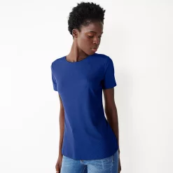 Women's Nine West Essential Crewneck Tee -Nine West shop 4911743 Blue Rib