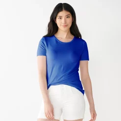 Women's Nine West Essential Crewneck Tee -Nine West shop 4911743 Dexter Blue