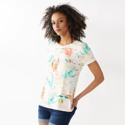 Women's Nine West Essential Crewneck Tee -Nine West shop 4911743 Expressive Tropical