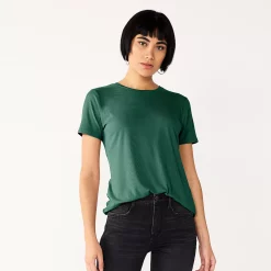 Women's Nine West Essential Crewneck Tee -Nine West shop 4911743 Lavish Green Rib