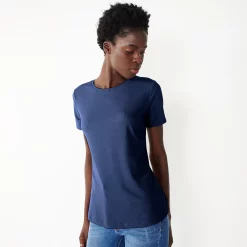 Women's Nine West Essential Crewneck Tee -Nine West shop 4911743 Navy Rib