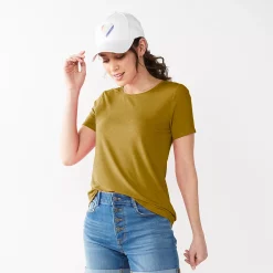 Women's Nine West Essential Crewneck Tee -Nine West shop 4911743 Olive