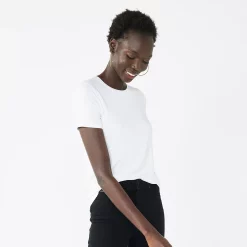 Women's Nine West Essential Crewneck Tee -Nine West shop 4911743 White Knight