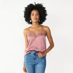 Women's Nine West Lace Trim Cami -Nine West shop 4944769 Mai Mauve