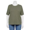 Plus Size Nine West Essential Elbow Sleeve Top