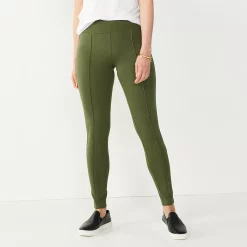 Women's Nine West Seamed Tummy-Control Ponte Leggings 25 Women's Nine West Seamed Tummy-Control Ponte Leggings -Nine West shop 4952203 Infantry Olive