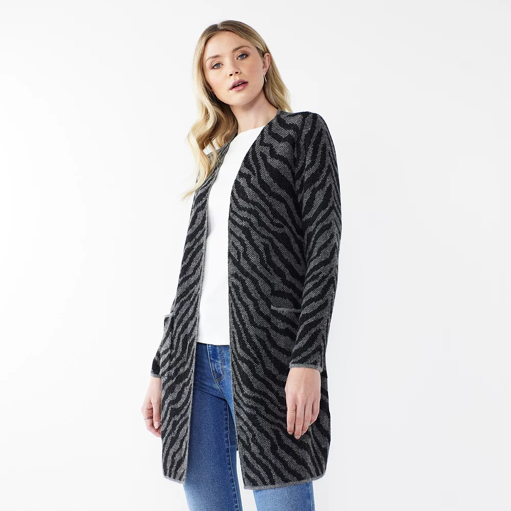 Women's Nine West Car Coat Cardigan 3 Women's Nine West Car Coat Cardigan