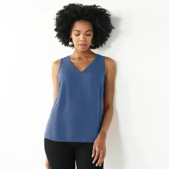 Women's Nine West V-Neck Tank -Nine West shop 4974987 Blue
