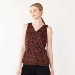Women's Nine West V-Neck Tank -Nine West shop 4974987 Brown Cheetah