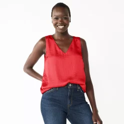 Women's Nine West V-Neck Tank -Nine West shop 4974987 Cupids Bow Satin