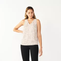 Women's Nine West V-Neck Tank -Nine West shop 4974987 Gray Cheetah