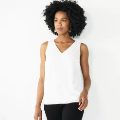 Women's Nine West V-Neck Tank -Nine West shop 4974987 White