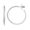 Nine West Silver Tone C Pave Hoop Earrings -Nine West shop 5016365