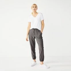 Women's Nine West Elastic-Cuff Relaxed Jogger Pants -Nine West shop 5028329 Shark Cove