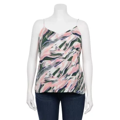 Plus Size Nine West V-Neck Camisole -Nine West shop 5114982 Flowing Colors