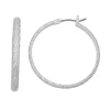Nine West Textured Silver Tone Twist Hoop Earrings -Nine West shop 5195592