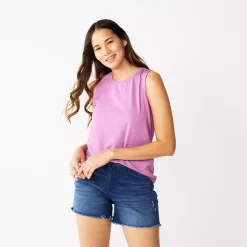 Nine West Essential Easy High-Neck Tank -Nine West shop 5214280 Lavender Mauve