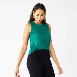 Nine West Essential Easy High-Neck Tank -Nine West shop 5214280 Night Tide