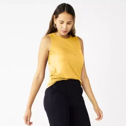 Nine West Essential Easy High-Neck Tank -Nine West shop 5214280 Toasted Olive