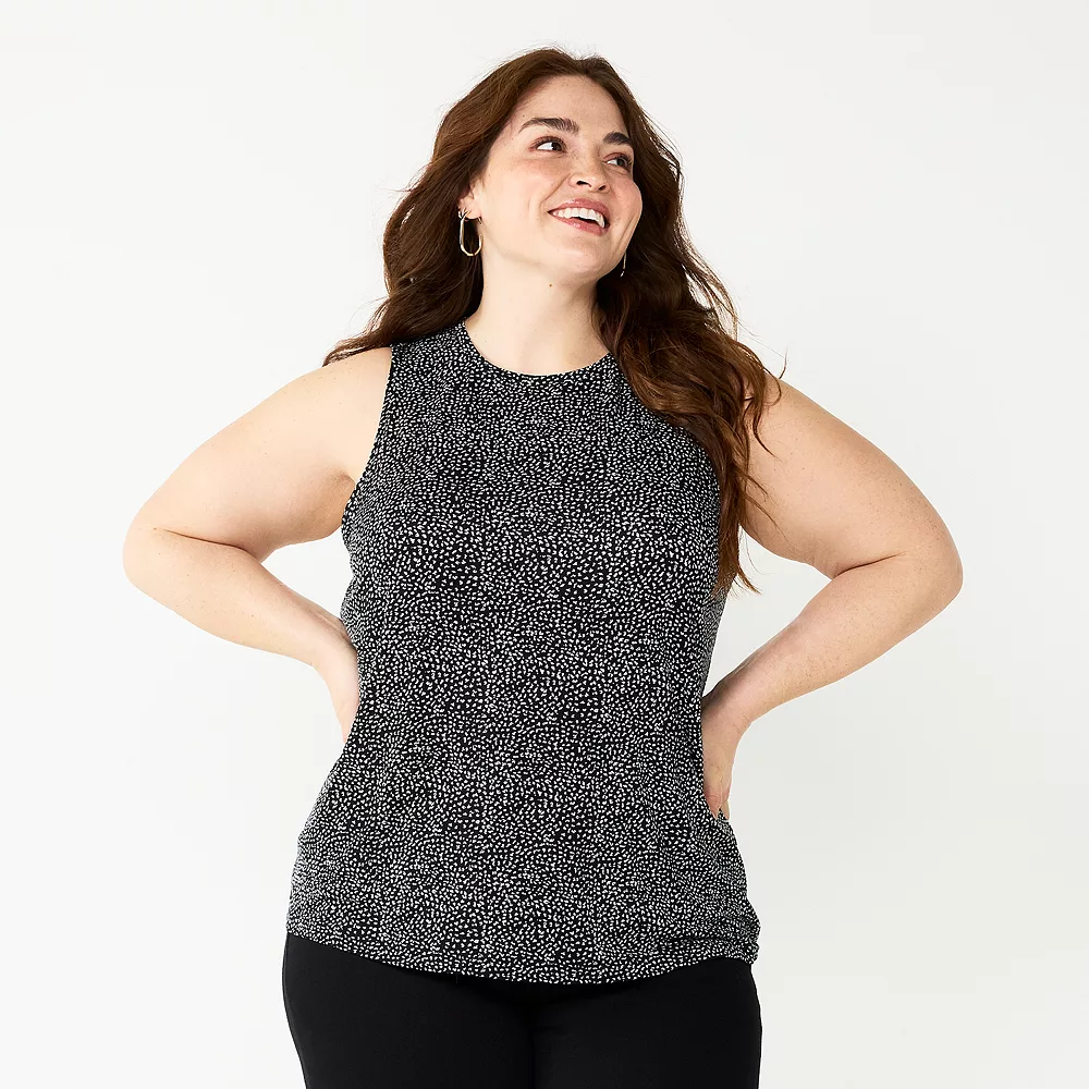 Plus Size Nine West Essential Easy High-Neck Tank 24 Plus Size Nine West Essential Easy High-Neck Tank - Image 22