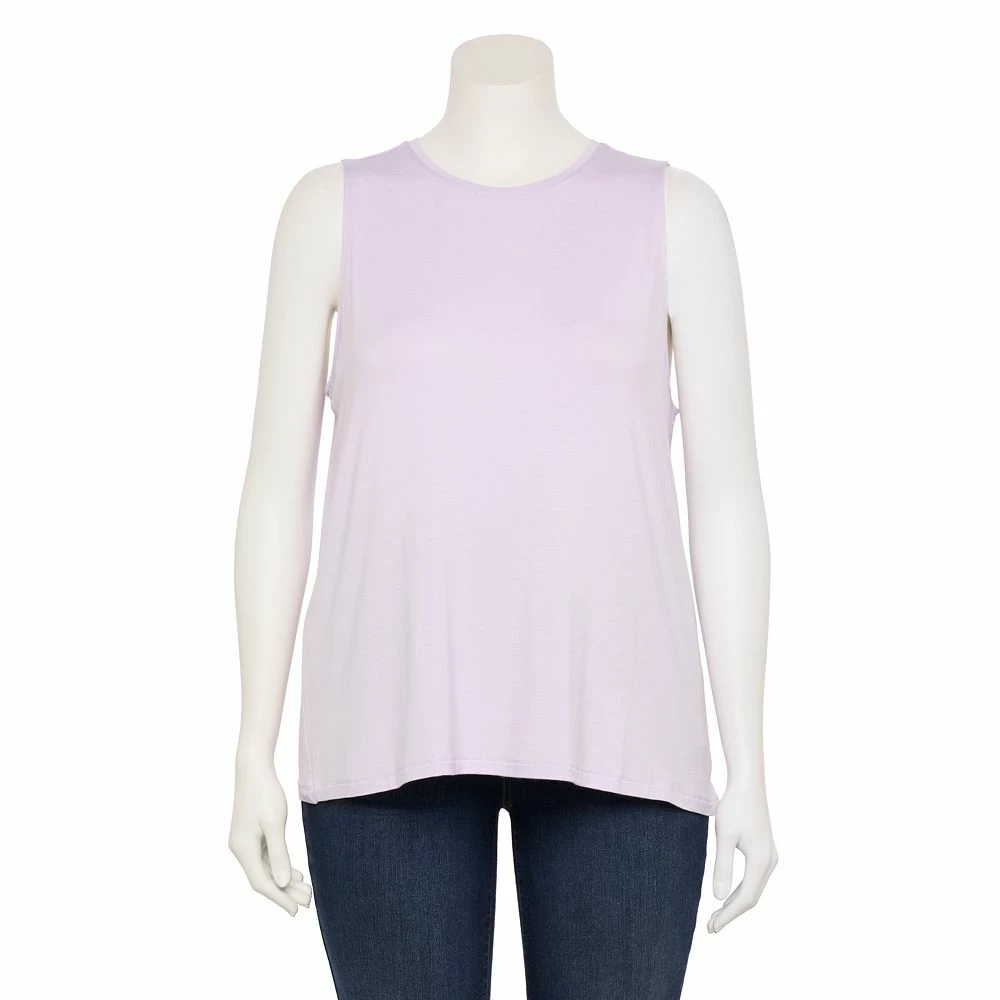 Plus Size Nine West Essential Easy High-Neck Tank 18 Plus Size Nine West Essential Easy High-Neck Tank - Image 16