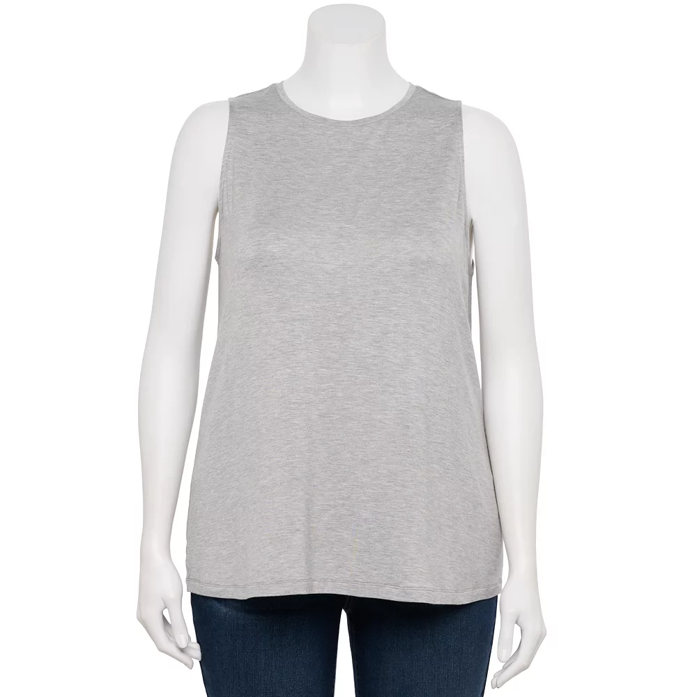 Plus Size Nine West Essential Easy High-Neck Tank 6 Plus Size Nine West Essential Easy High-Neck Tank - Image 4