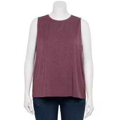 Plus Size Nine West Essential Easy High-Neck Tank 40 Plus Size Nine West Essential Easy High-Neck Tank -Nine West shop 5234070 Maddie Plum Single Dye