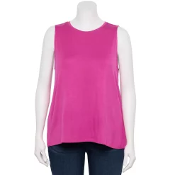 Plus Size Nine West Essential Easy High-Neck Tank 39 Plus Size Nine West Essential Easy High-Neck Tank -Nine West shop 5234070 Raspberry Soda