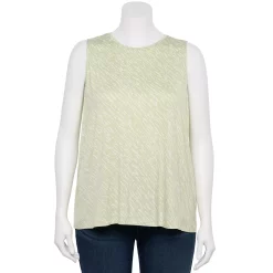 Plus Size Nine West Essential Easy High-Neck Tank 41 Plus Size Nine West Essential Easy High-Neck Tank -Nine West shop 5234070 Sage Wood Diagonal