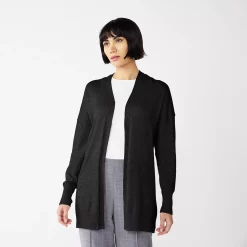 Women's Nine West Essential Lightweight Cardigan 21 Women's Nine West Essential Lightweight Cardigan -Nine West shop 5234642 Black