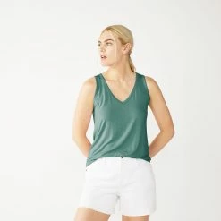 Women's Nine West Easy V-Neck Tank -Nine West shop 5237679 Huxley Blue