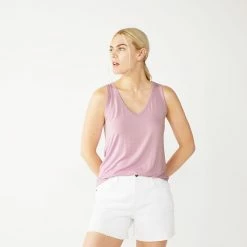 Women's Nine West Easy V-Neck Tank -Nine West shop 5237679 Lilac Necklace