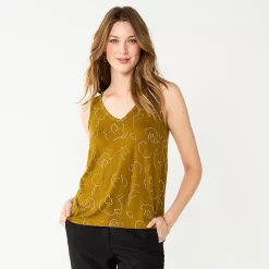 Women's Nine West Easy V-Neck Tank -Nine West shop 5237679 Olive Floral