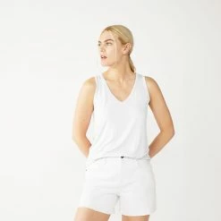 Women's Nine West Easy V-Neck Tank -Nine West shop 5237679 White