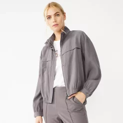 Petite Nine West Draped Bomber Jacket -Nine West shop 5243540 Shark Cove