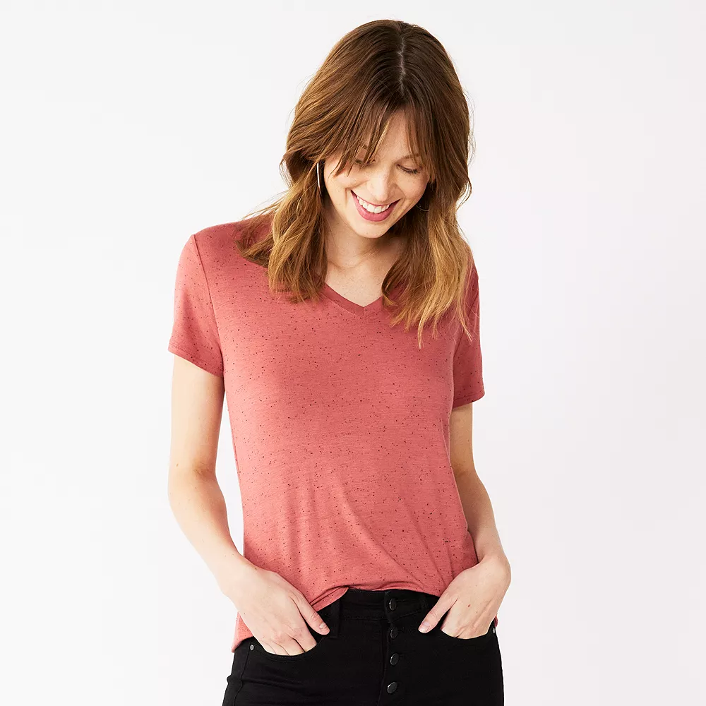 Petite Nine West Essential Short Sleeve V-Neck Tee 7 Petite Nine West Essential Short Sleeve V-Neck Tee - Image 5