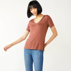 Petite Nine West Essential Short Sleeve V-Neck Tee 35 Petite Nine West Essential Short Sleeve V-Neck Tee -Nine West shop 5246433 Mocha Frosting